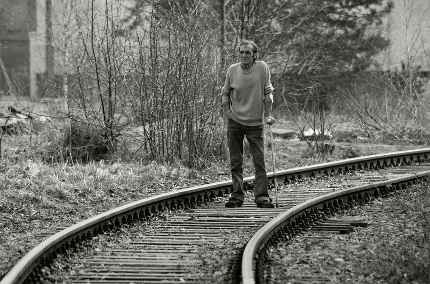 Człowiek na torze ;)