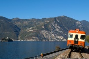 Railcar, lake and isle